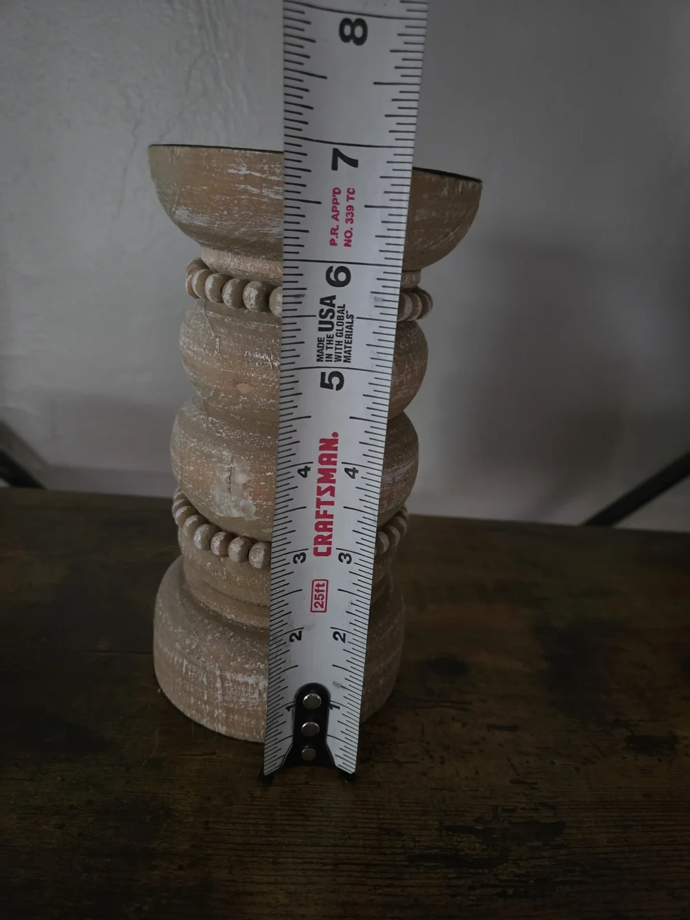 Rustic Wooden Pillar Candle Holders